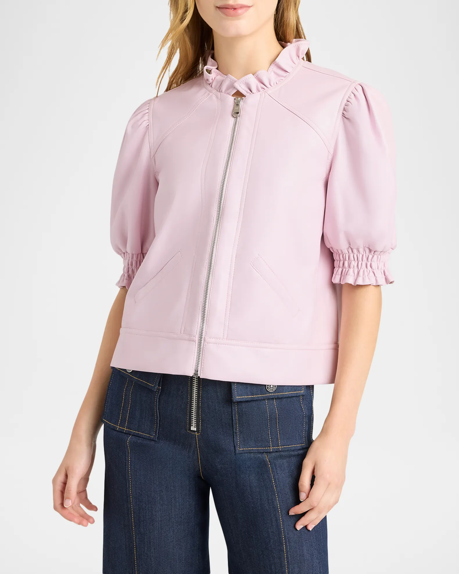 Anabella Vegan Leather Jacket view 3