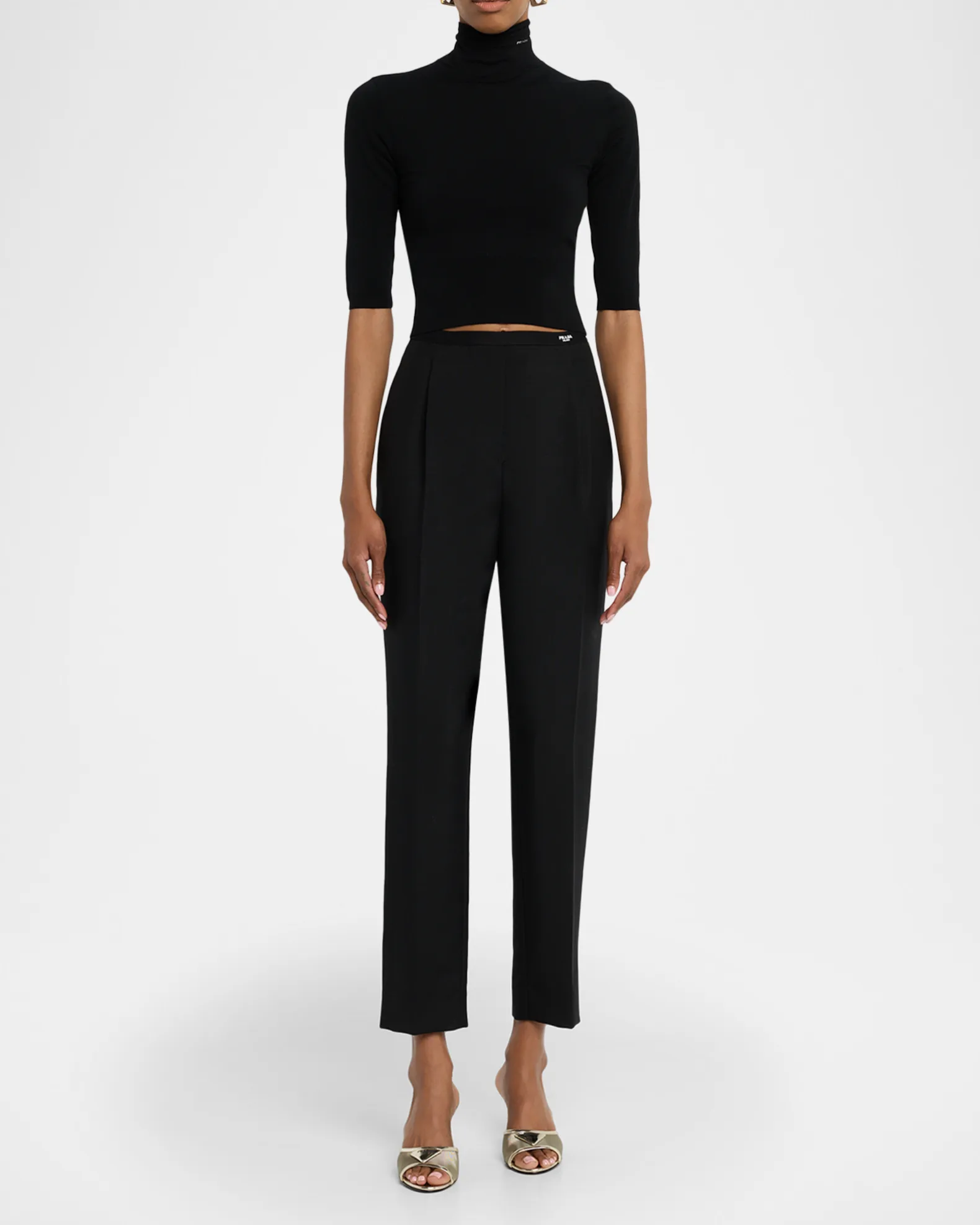 75mm Metallic Leather Mesh Sandals view 3