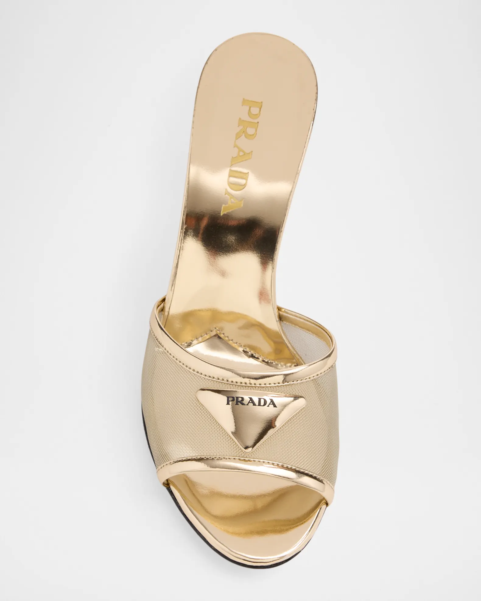 75mm Metallic Leather Mesh Sandals view 5