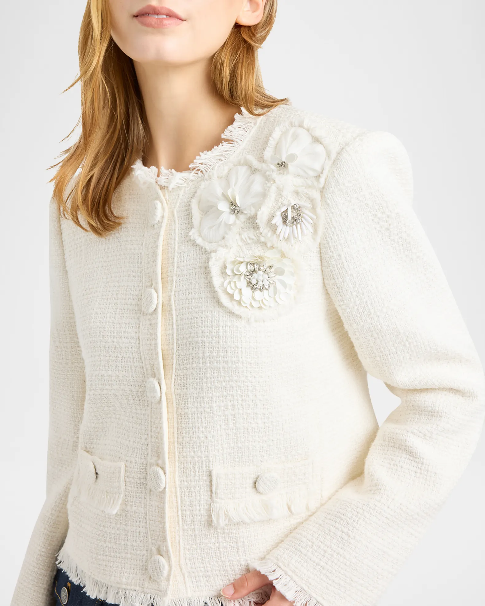Christie Crunchy Flower Tweed Jacket view 4