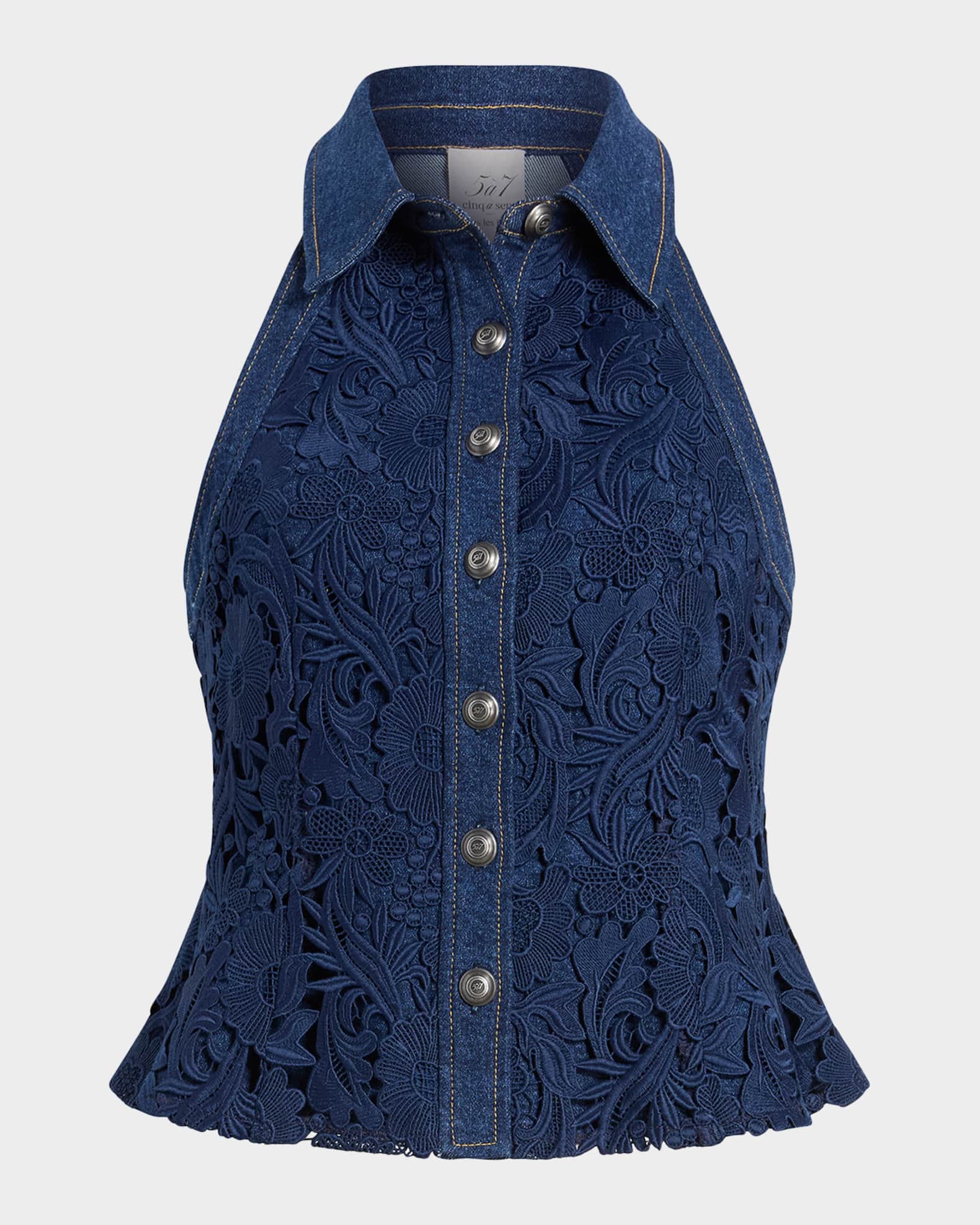 Ronin Lace Denim Top
