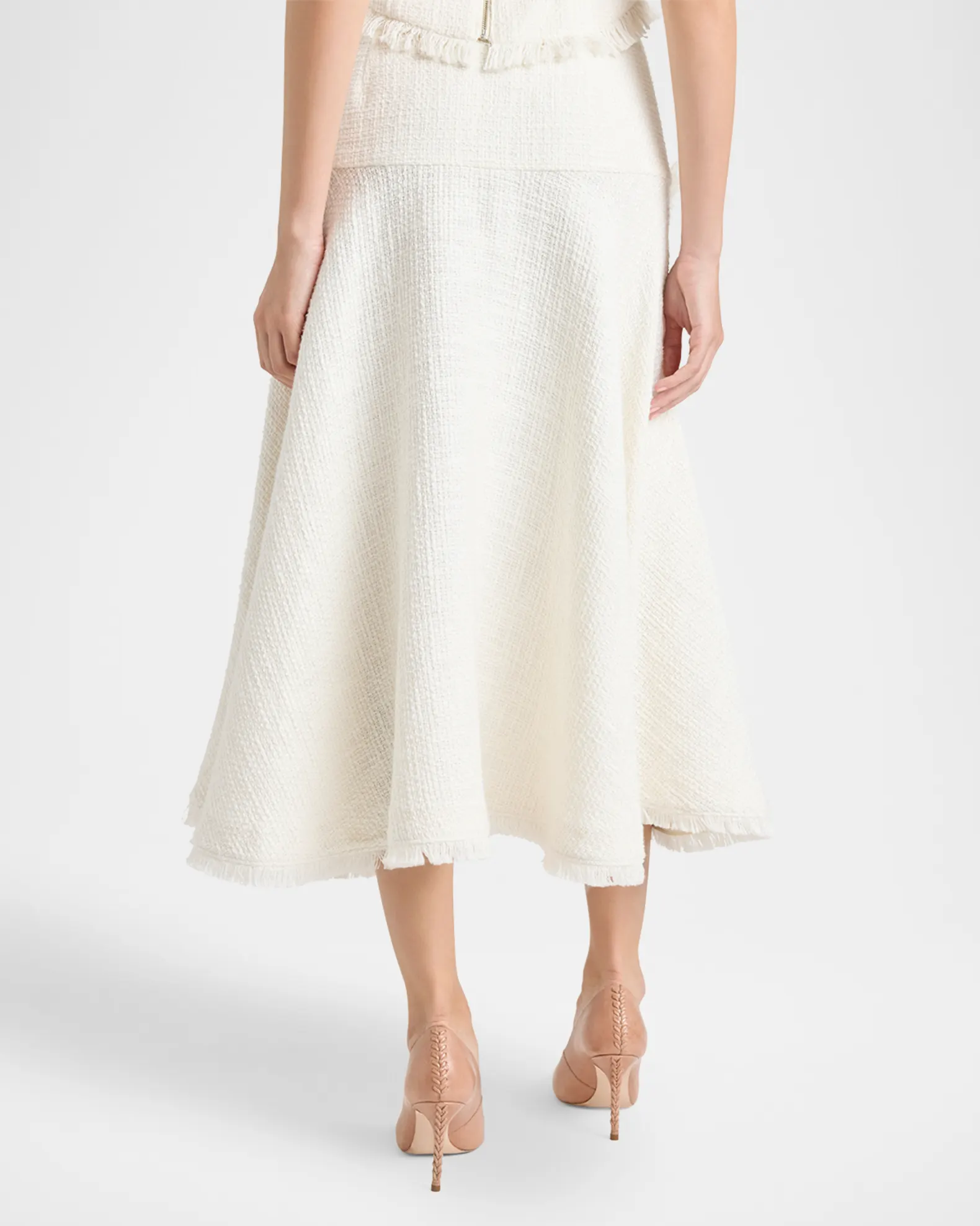 Henriette Crunchy Flower Tweed Skirt view 2