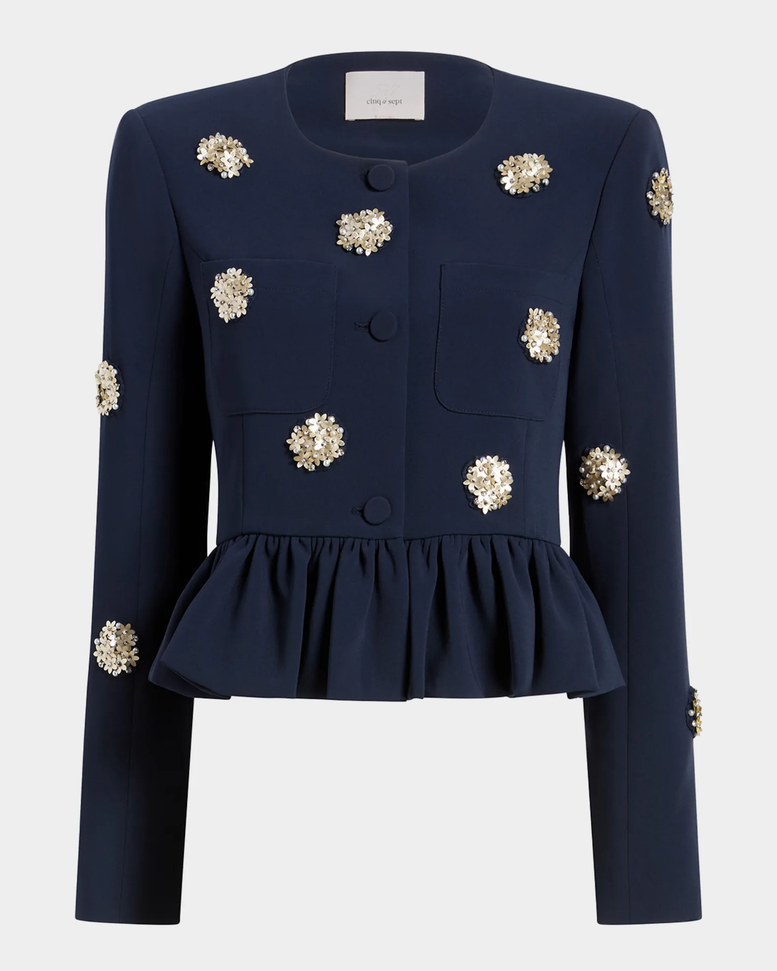 Zellie Flower Dots Crepe Jacket